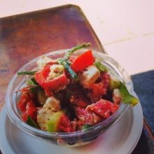 Gluten-free Greek salad from Pi Bakerie